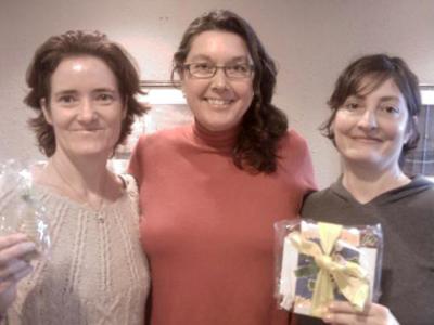 Two time winners, the Scrub-Bees: Katie Konrad, Liz Hopper and Medea Karr. 