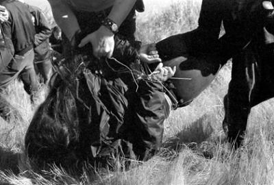 A Salish protestor is arrested and removed by local officials at one of the civil disobedience fish-ins, ca. 1960s or 1970s. Photo courtesy of the S. Lehmer & D. Fear collections at The Puyallup Tribe Historic Preservation Department