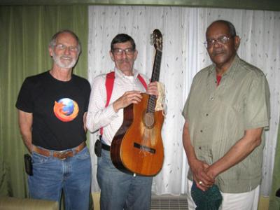 Balladiers, 2002: left to right: Nandi Devam, Rick Tuel, Jim Hutcheson