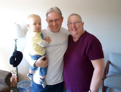 Nancy last fall with her son Jeff and grandson Josh.